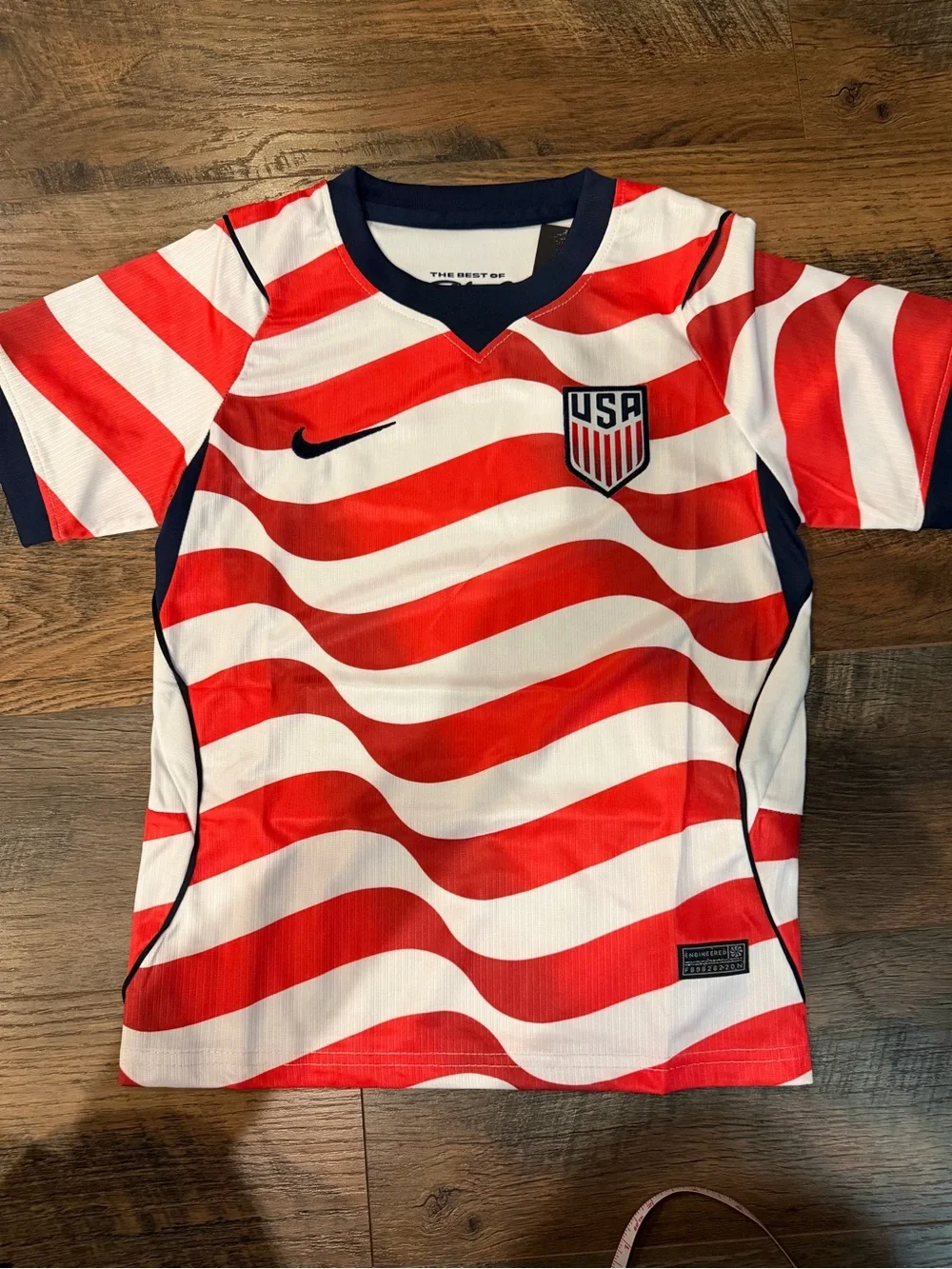 Kids USA Red White & Navy Soccer Jersey and Shorts Set Medium